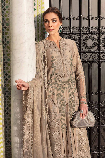 3 Piece Unstitched Embroidered Lawn Suit - D-2503-A